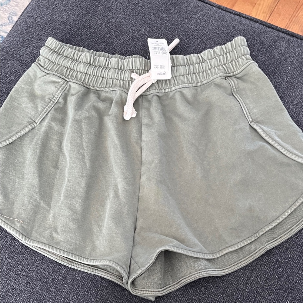 Aerie Sage Green Athletic Shorts